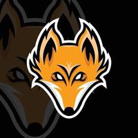 fox head mascot vector design template