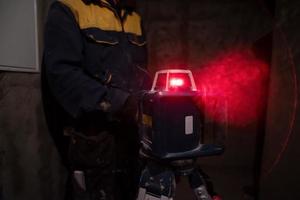 Laser equipment at a construction site photo