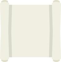 Blank sheet of paper with roll. Cartoon flat illustration. Place for text and template. Ancient scroll papyrus vector
