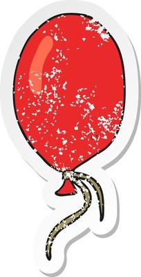 retro distressed sticker of a cartoon balloon