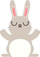 quirky hand drawn cartoon rabbit vector