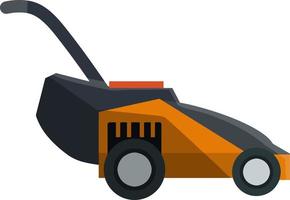 Lawnmower. Gardening machine. Flat illustration. trimmer with Gasoline engine. Element for mowing and caring for lawn and grass. Modern model vector