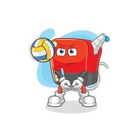 gasoline pump mascot vector