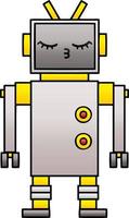 gradient shaded cartoon robot vector