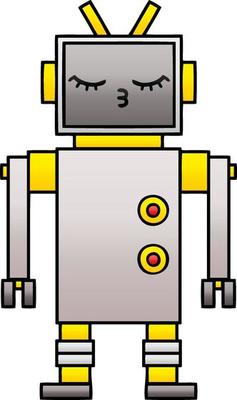 gradient shaded cartoon robot