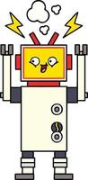 cute cartoon dancing robot vector