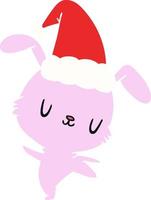 christmas cartoon of kawaii rabbit vector