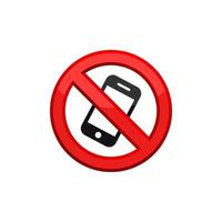 Prohibition Phone Icon EPS 10 vector