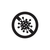 Prohibition Virus Icon EPS 10 vector