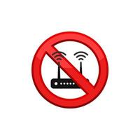 Prohibition Router Icon EPS 10 vector