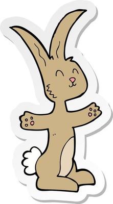 sticker of a cartoon rabbit