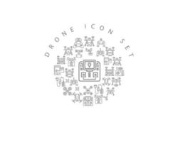 Drone icon set design on white background vector