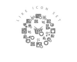 Like icon set design on white background vector