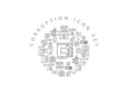 Corruption icon set design on white background vector