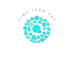 Time icon set design on white background. vector