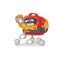 school backpack vector character