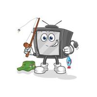 old retro tv vector cartoon