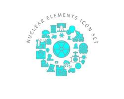 Nuclear icon set design on white background vector