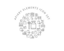 Apiary elements icon set design on white background vector