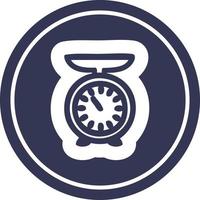weighing scales circular icon vector