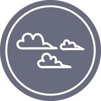 weather cloud circular icon vector
