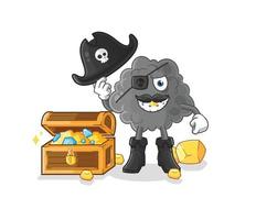 black cloud character vector