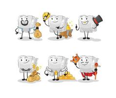 sugar cube cartoon vector