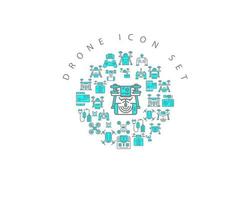 Drone icon set design on white background vector