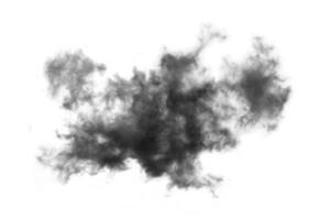 Humo texturizado,negro abstracto,aislado sobre fondo blanco. foto