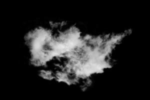 Textured cloud,Abstract black,isolated on black background photo