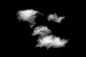 Textured cloud,Abstract black,isolated on black background photo