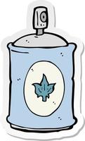 sticker of a cartoon fragrance spray vector