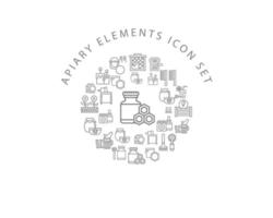 Apiary elements icon set design on white background vector