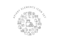 Apiary elements icon set design on white background vector