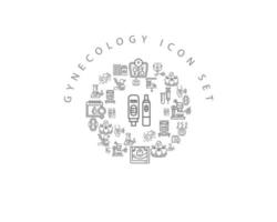 Gynecology elements icon set design on white background vector