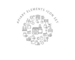 Apiary elements icon set design on white background vector