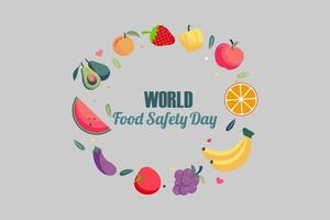 diseño de fondo del día mundial de la seguridad alimentaria. vector