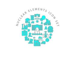 Nuclear icon set design on white background vector