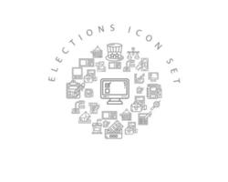 Elections icon set design on white background. vector