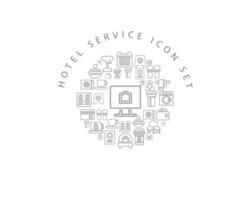 Hotel service icon set design on white background vector