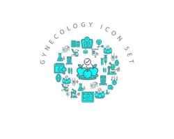 Gynecology elements icon set design on white background vector