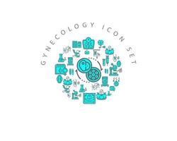 Gynecology elements icon set design on white background vector