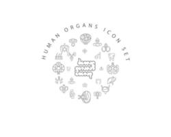 Human organs icon set design on white background. vector