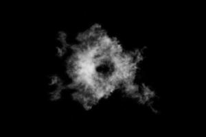 Textured cloud,Abstract black,isolated on black background photo