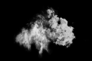 Textured cloud,Abstract black,isolated on black background photo