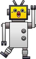 gradient shaded cartoon robot vector