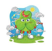 clover character cartoon vector