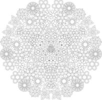 Mandala Floral Coloring Page Adults KDP Interior vector
