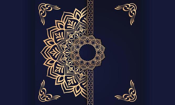 Luxury mandala background Design presentation Template