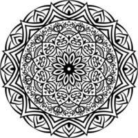 Decorative Mandala design line art, traditional Diwali Rangoli art for PowerPoint presentation. vector